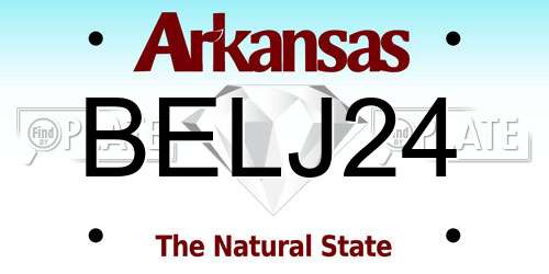 BELJ24 Arkansas License Plate