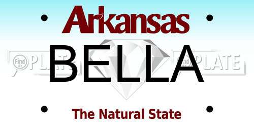 BELLA Arkansas License Plate