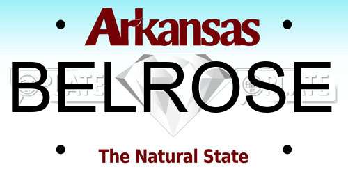 BELROSE Arkansas License Plate