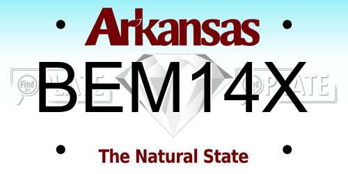 BEM14X Arkansas License Plate