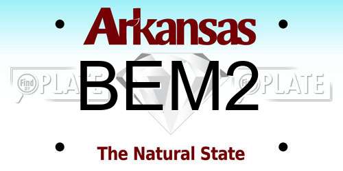 BEM2 Arkansas License Plate