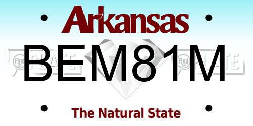 BEM81M Arkansas License Plate