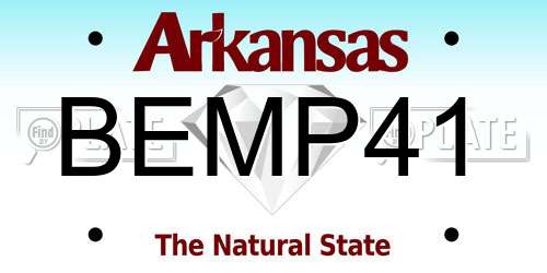 BEMP41 Arkansas License Plate