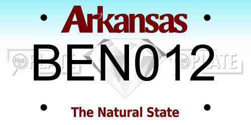 BEN012 Arkansas License Plate