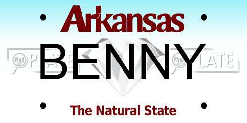 BENNY Arkansas License Plate