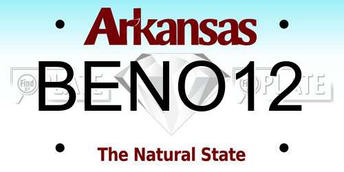 BENO12 Arkansas License Plate