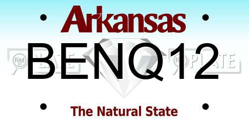 BENQ12 Arkansas License Plate