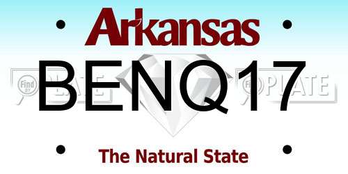 BENQ17 Arkansas License Plate