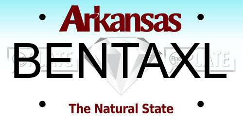 BENTAXL Arkansas License Plate
