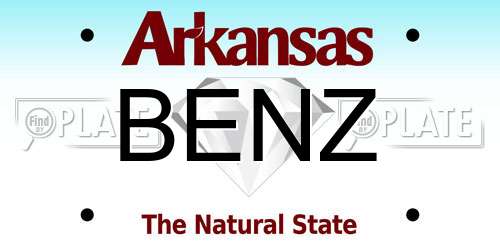 BENZ Arkansas License Plate
