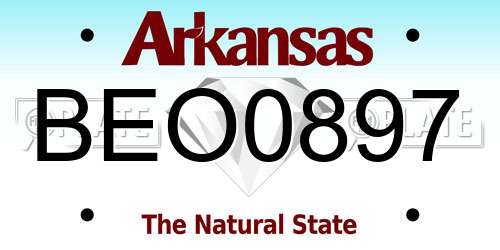 BEO0897 Arkansas License Plate