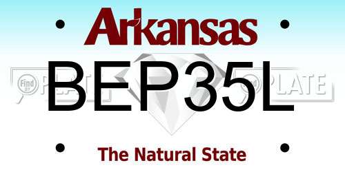 BEP35L Arkansas License Plate