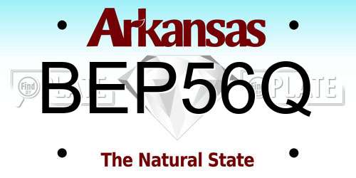 BEP56Q Arkansas License Plate