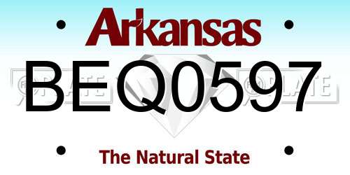 BEQ0597 Arkansas License Plate