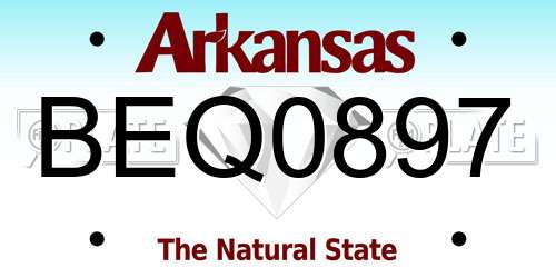 BEQ0897 Arkansas License Plate