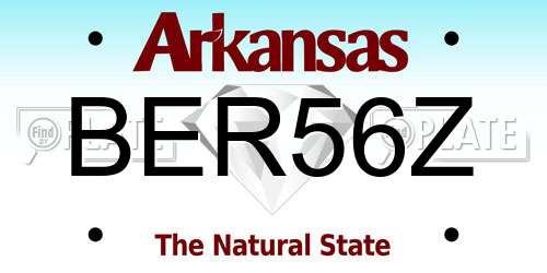 BER56Z Arkansas License Plate