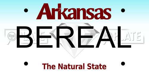 BEREAL Arkansas License Plate