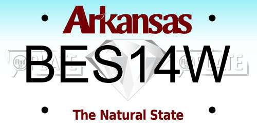 BES14W Arkansas License Plate