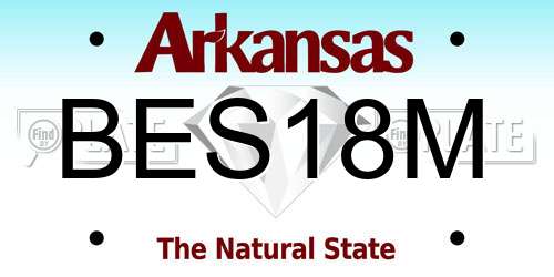 BES18M Arkansas License Plate