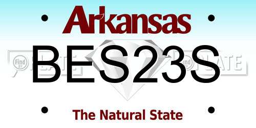 BES23S Arkansas License Plate