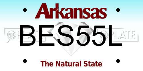 BES55L Arkansas License Plate