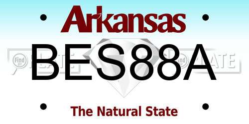 BES88A Arkansas License Plate