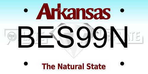 BES99N Arkansas License Plate