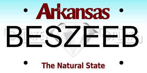 BESZEEB Arkansas License Plate