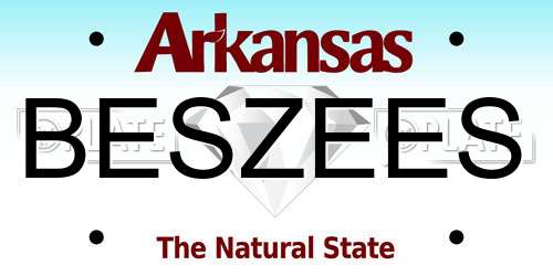 BESZEES Arkansas License Plate