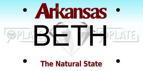 BETH Arkansas License Plate