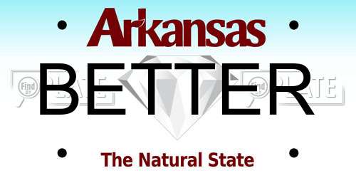 BETTER Arkansas License Plate