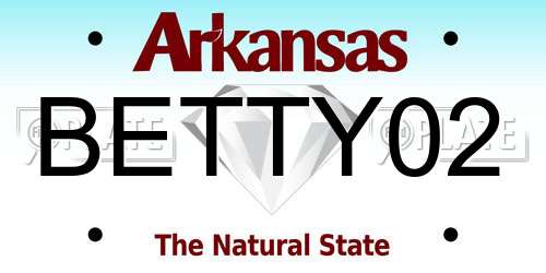 BETTY02 Arkansas License Plate