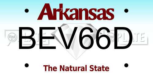 BEV66D Arkansas License Plate
