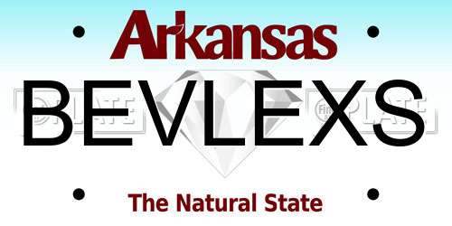 BEVLEXS Arkansas License Plate