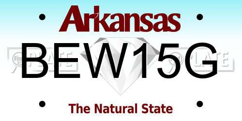 BEW15G Arkansas License Plate