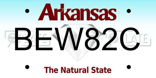 BEW82C Arkansas License Plate