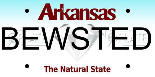 BEWSTED Arkansas License Plate