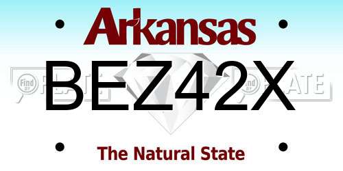 BEZ42X Arkansas License Plate