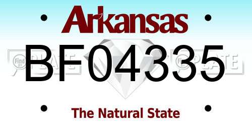BF04335 Arkansas License Plate