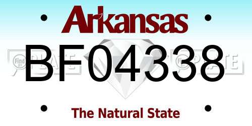 BF04338 Arkansas License Plate