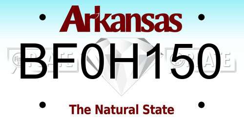 BF0H150 Arkansas License Plate