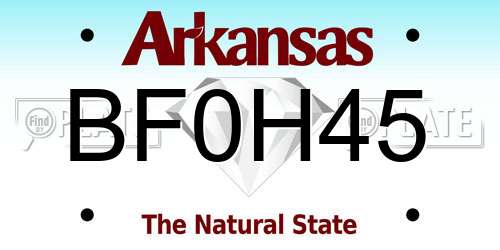 BF0H45 Arkansas License Plate