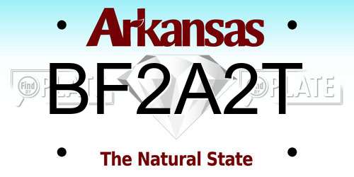 BF2A2T Arkansas License Plate