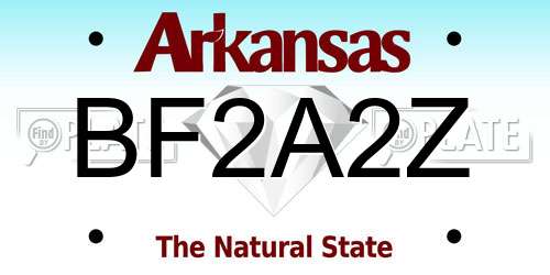 BF2A2Z Arkansas License Plate