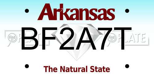 BF2A7T Arkansas License Plate