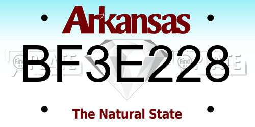 BF3E228 Arkansas License Plate