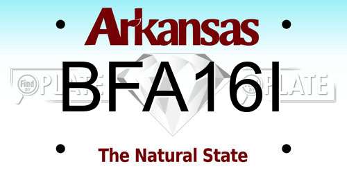 BFA16I Arkansas License Plate