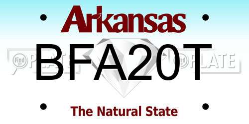BFA20T Arkansas License Plate