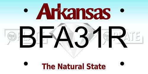 BFA31R Arkansas License Plate