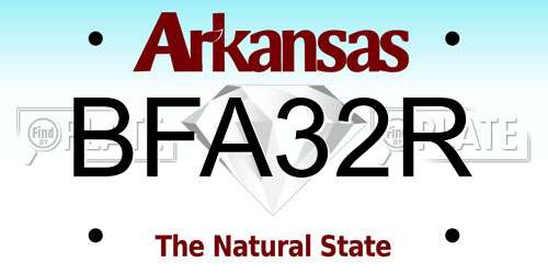 BFA32R Arkansas License Plate